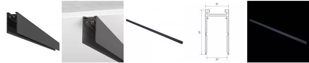 ST015.429.00 Шинопровод SKYLINE 220 накладной ST-Luce Черный