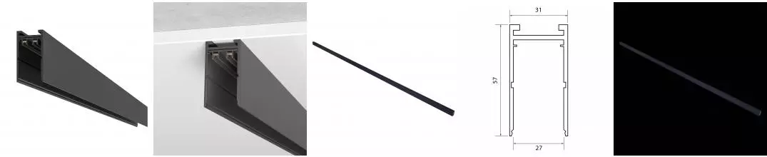 ST015.439.00 Шинопровод SKYLINE 220 накладной ST-Luce Черный