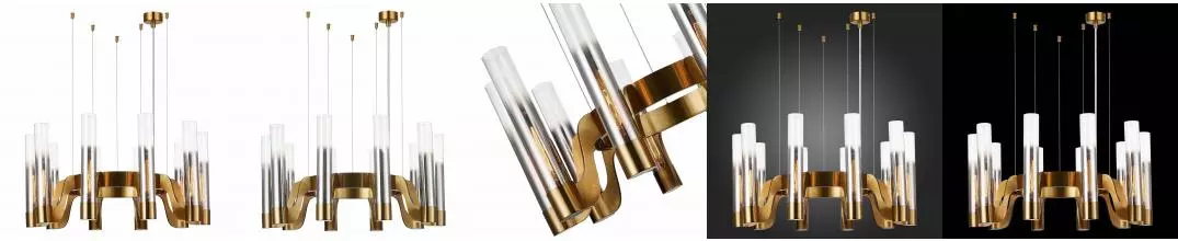 SL1235.303.10 Люстра подвесная ST-Luce Латунь/Хром, Прозрачный E14 10*40W