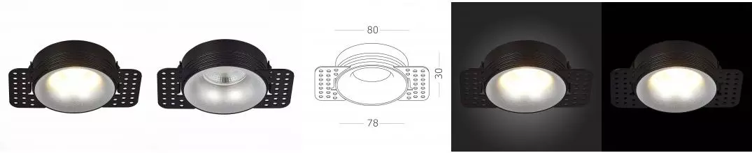 ST218.418.01 Светильник встр. Черный GU10 1*50W  IP20 D78xH30 165-265V Без ламп · без серии, St Luce, ST218.418.01 ST218.418.01 Светильник встр. Черный GU10 1*50W  IP20 D78xH30 165-265V Без ламп · без серии, St Luce, ST218.418.01
