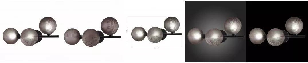 SL1184.401.03 Бра ST-Luce Черный/Дымчатый G9 3*5W