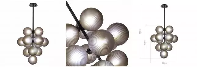 SL1184.403.13 Люстра подвесная ST-Luce Черный/Дымчатый G9 13*5W