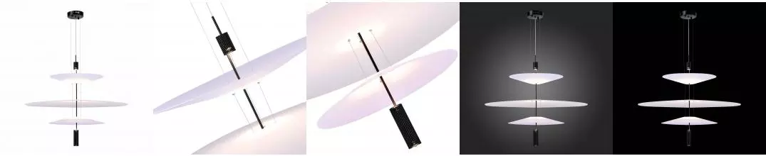 SL6101.423.01 Люстра подвесная ST-Luce Чёрный/Белый LED 1*15W 3000K