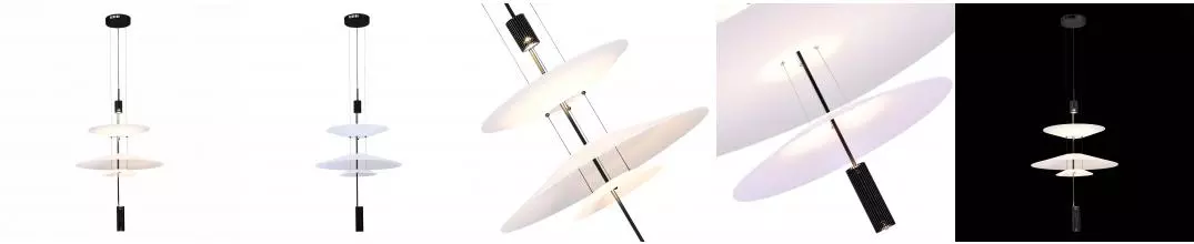 SL6101.413.01 Люстра подвесная ST-Luce Черный/Белый LED 1*15W 3000K