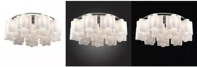 SL116.052.12 Люстра потолочная ST-Luce Серебристый/Белый E27 12*60W (из 2-х коробок)