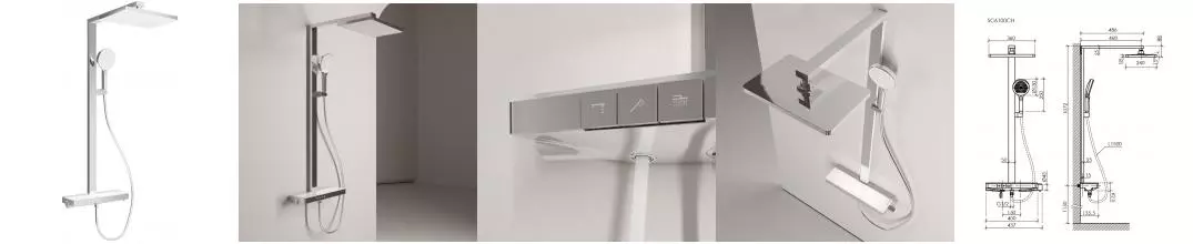 Душевая система «Sancos» Vos SC6100CH с термостатом хром Душевая система «Sancos» Vos SC6100CH с термостатом хром