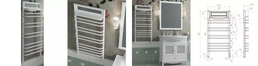 Электрический полотенцесушитель «Opadiris» Омега OS42351WM 54/110 белый матовый/белый правый Электрический полотенцесушитель «Opadiris» Омега OS42351WM 54/110 белый матовый/белый правый