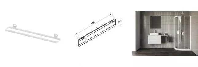 Полотенцедержатель «Ravak» Balance II белый Полотенцедержатель «Ravak» Balance II белый