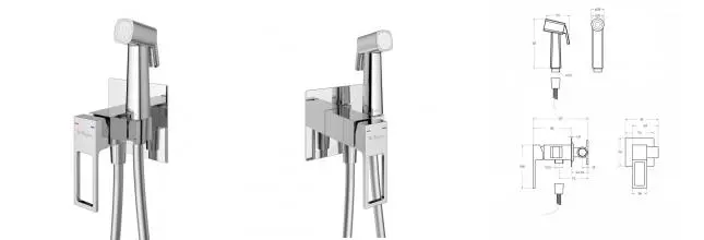 Смеситель с гигиеническим душем «Belbagno» LUC-HGN-CRM хром