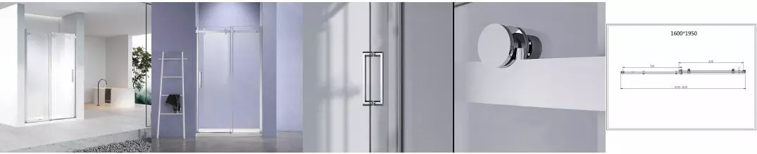 Душевая дверь «Vincea» Como-N VDS-4CN160CL 159/161 прозрачное/хром