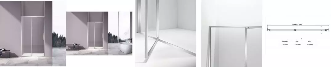 Душевая дверь «Vincea» Slim 8mm VDP-4SL120CL 120/195 прозрачный/хром Душевая дверь «Vincea» Slim 8mm VDP-4SL120CL 120/195 прозрачный/хром