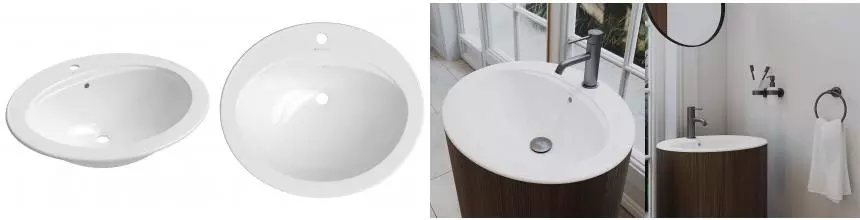 Раковина «Aqueduto» Inserto 56/47 INS0310 белый глянец