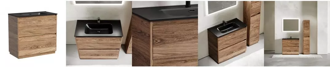 Тумба с раковиной «Sancos» Libra Floor 90 (Element 91/46 MB) дуб чарльстон