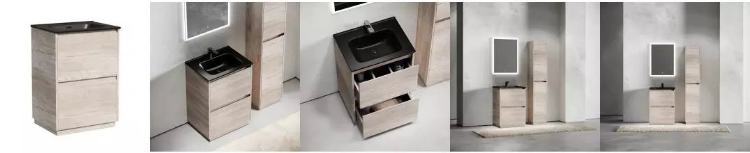 Тумба с раковиной «Sancos» Libra Floor 60 (Element 61/46 black) дуб галифакс Тумба с раковиной «Sancos» Libra Floor 60 (Element 61/46 black) дуб галифакс