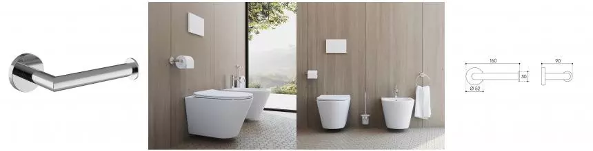 Держатель для туалетной бумаги «Aqueduto» Ponto PON0900 на стену хром