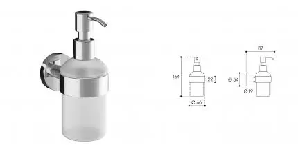 Дозатор для мыла «Aqueduto» Ponto PON0400 на стену хром