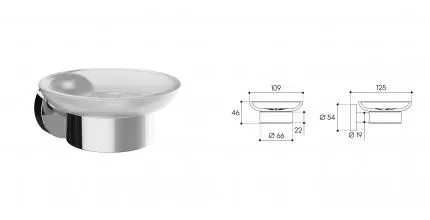 Мыльница «Aqueduto» Ponto PON0300 на стену хром
