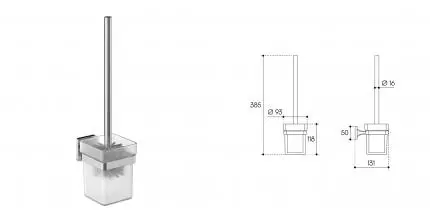 Ёршик для унитаза «Aqueduto» Respringo RES1000 на стену хром