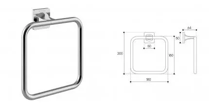 Полотенцедержатель «Aqueduto» Respringo RES0500 на стену хром