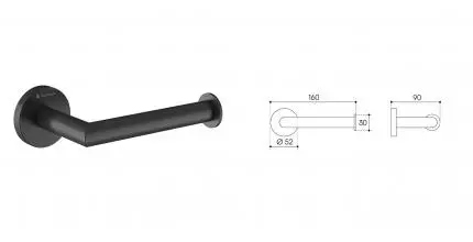 Держатель для туалетной бумаги «Aqueduto» Ponto PON0945 на стену оружейная сталь