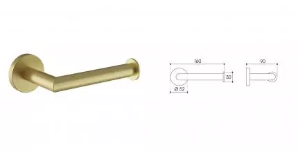 Держатель для туалетной бумаги «Aqueduto» Ponto PON0950  на стену шлифованное золото