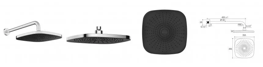 Верхний душ «Aqueduto» Chuva AQDSCHU1000 хром