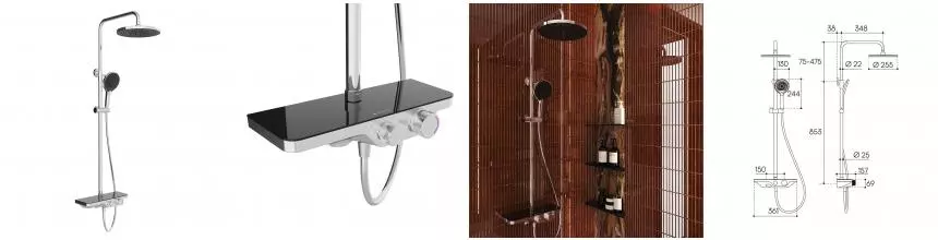 Душевая система «Aqueduto» Chuva CHU0400 хром Душевая система «Aqueduto» Chuva CHU0400 хром