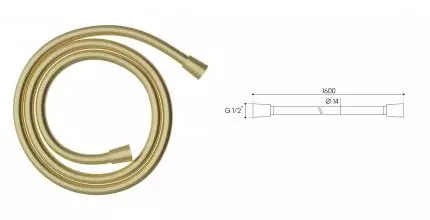 Душевой шланг «Aqueduto» Chuva CHU1250 160 см золото