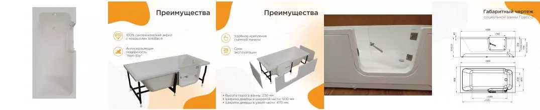 Ванна акриловая «Radomir» Грасс 2 168/80 с каркасом с сифоном белая правая Ванна акриловая «Radomir» Грасс 2 168/80 с каркасом с сифоном белая правая