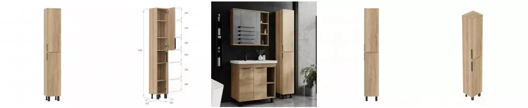 Пенал Легран 30, напольный, дуб галифакс универсальный · Onika, 403083