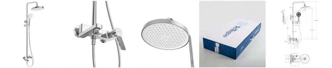 Душевая система «Belbagno» ALBANO-VSCM-CRM хром