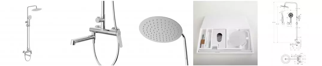 Душевая система «Belbagno» UNIQUE-VSCM-CRM хром Душевая система «Belbagno» UNIQUE-VSCM-CRM хром