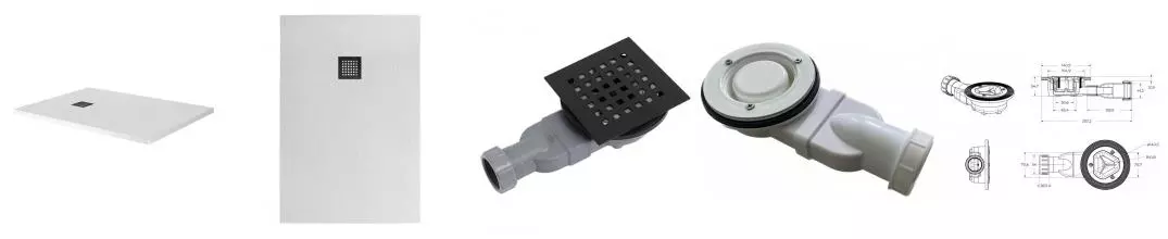 Душевой поддон «Belbagno» TRAY-MR-UNO-AH-120/80-35-W-NO низкий из литьевого мрамора прямоугольный с сифоном белый