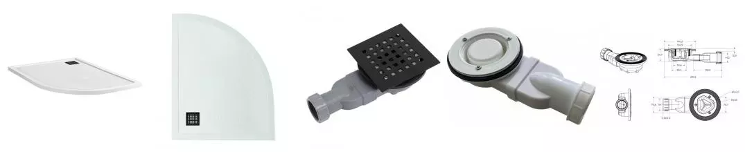 Душевой поддон «Belbagno» TRAY-MR-UNO-RH-120/80-550-35-W-L-NO низкий из литьевого мрамора прямоугольно-асимметричный с сифоном белый левый