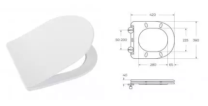 Сиденье дюропласт, soft close, металлическое крепление BB089SC BB089SC · Belbagno, BB089SC
