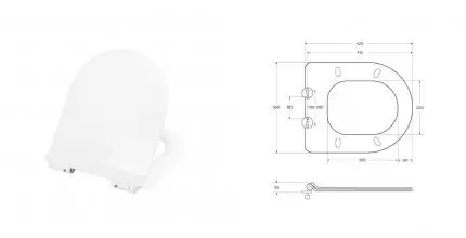 Сиденье дюропласт, soft close, металлическое крепление BB076SC BB076SC · Belbagno, BB076SC