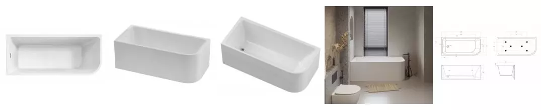 Ванна акриловая «Belbagno» BB712-1600-730-L 160/73 с ножками с сифоном белая левая Ванна акриловая «Belbagno» BB712-1600-730-L 160/73 с ножками с сифоном белая левая