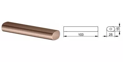 Держатель для туалетной бумаги «Keuco» Edition 400 на стену для запасного рулона красное золото шлифованное