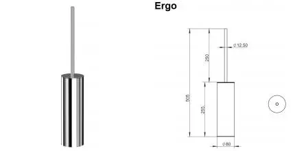 Ёршик для унитаза «Whitecross» Ergo ER2276CR напольный хром
