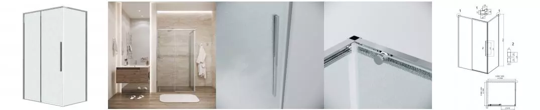 Душевой угол-ограждение «Grossman» Galaxy 120.K33.01.1010.10.02 100/100 шиншилла/хром без поддона левый Душевой угол-ограждение «Grossman» Galaxy 120.K33.01.1010.10.02 100/100 шиншилла/хром без поддона левый