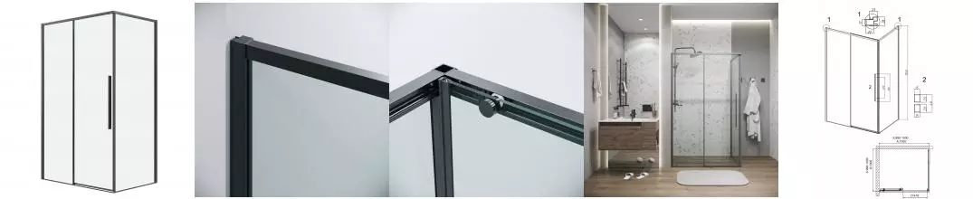 Душевой угол-ограждение «Grossman» Galaxy 120.K33.01.1010.42.00 100/100 прозрачный/графит сатин без поддона универсальный Душевой угол-ограждение «Grossman» Galaxy 120.K33.01.1010.42.00 100/100 прозрачный/графит сатин без поддона универсальный