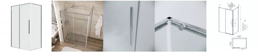 Душевой угол-ограждение «Grossman» Galaxy 120.K33.01.1310.10.02 130/100 шиншилла/хром без поддона левый Душевой угол-ограждение «Grossman» Galaxy 120.K33.01.1310.10.02 130/100 шиншилла/хром без поддона левый