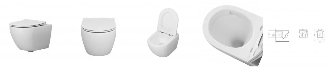 Подвесной унитаз безободковый «Grossman» GR-4457MSQ белый матовый с сиденьем дюропласт с микролифтом белое Подвесной унитаз безободковый «Grossman» GR-4457MSQ белый матовый с сиденьем дюропласт с микролифтом белое