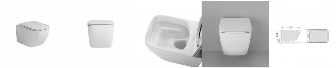 Подвесной унитаз «Grossman» Thin Rim GR-5603S белый с сиденьем дюропласт с микролифтом белое Подвесной унитаз «Grossman» Thin Rim GR-5603S белый с сиденьем дюропласт с микролифтом белое