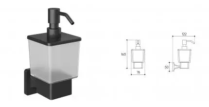 Дозатор для мыла «Aqueduto» Respingo RES0445 на стену оружейная сталь