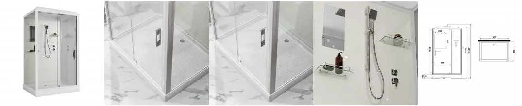 Душевая кабина «Niagara» Standart ST100/80/15Q 100/80 низкий поддон прозрачный/белый Душевая кабина «Niagara» Standart ST100/80/15Q 100/80 низкий поддон прозрачный/белый