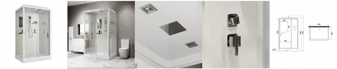 Душевая кабина «Niagara» Standart ST120/90/15Q 120/90 низкий поддон прозрачный/белый Душевая кабина «Niagara» Standart ST120/90/15Q 120/90 низкий поддон прозрачный/белый