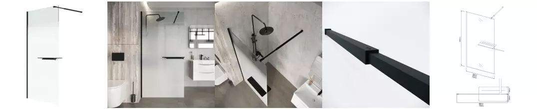 Душевая перегородка «Niagara» Nova NG-582-12BLACK 120/200 белый/черный матовый без поддона универсальная Душевая перегородка «Niagara» Nova NG-582-12BLACK 120/200 белый/черный матовый без поддона универсальная