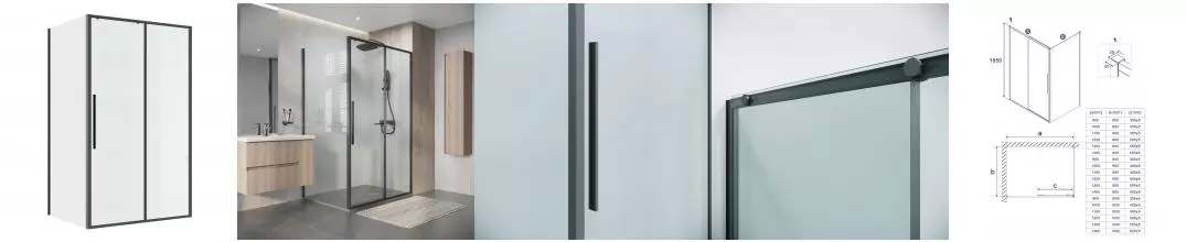 Душевой угол-ограждение «Niagara» Nova NG-34-13AGR-A80GR-34 130/80 прозрачное/графит без поддона универсальный Душевой угол-ограждение «Niagara» Nova NG-34-13AGR-A80GR-34 130/80 прозрачное/графит без поддона универсальный