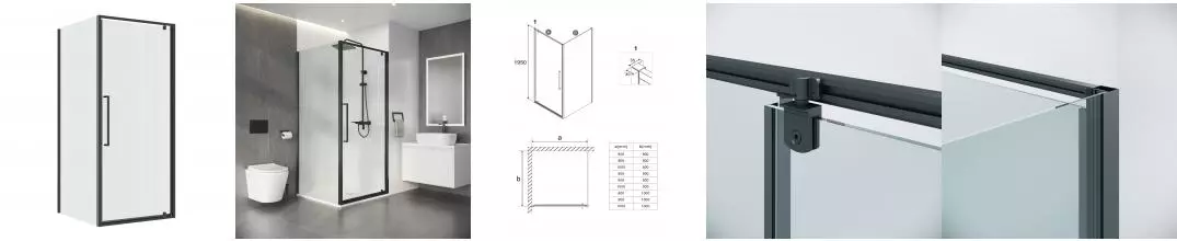 Душевой угол-ограждение «Niagara» Nova NG-35-10AGR-A80GR-34 100/80 прозрачный/графит без поддона универсальный Душевой угол-ограждение «Niagara» Nova NG-35-10AGR-A80GR-34 100/80 прозрачный/графит без поддона универсальный